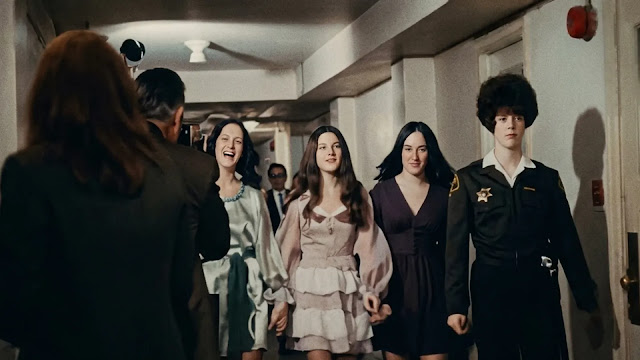 Vintage 1960s footage of young followers evokes the Manson Family in the Netflix documentary The Charles Manson Tapes
