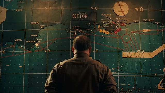The D-Day operations map on the forecasting room wall