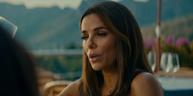 Ry's mother Isolde (Eva Longoria) at a terrace in The Last Sunrise